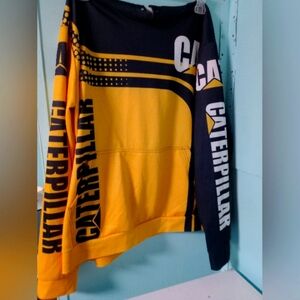 Caterpillar Yellow and Black Hoodie